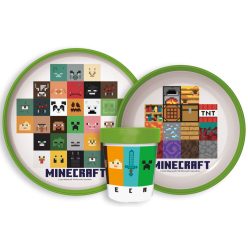   Minecraft Crafters csúszásmentes étkészlet, micro műanyag szett