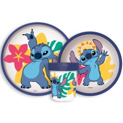   Disney Lilo és Stitch, A csillagkutya Palm csúszásmentes étkészlet, micro műanyag szett