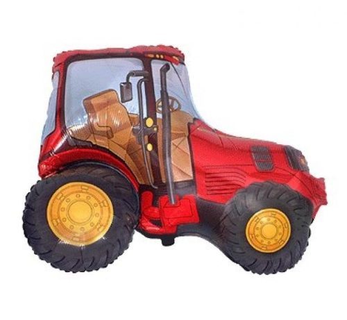 Traktor Red fólia lufi 36 cm (WP)