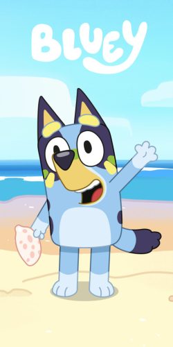 Bluey Seaside Play fürdőlepedő, strand törölköző 70x140 cm (Fast Dry)