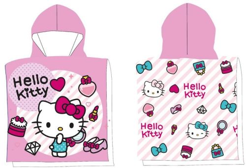 Hello Kitty Fashion strand törölköző poncsó 50x100 cm (Fast Dry)
