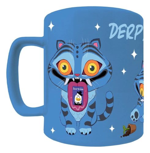 K-pop Démonvadászok Derpy porcelán bögre levehető plüss borítással 440 ml (15,5 oz) Díszdobozban
