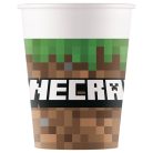 Minecraft Green papír pohár 8 db-os 200 ml FSC