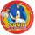 Sonic a sündisznó Sega papírtányér 8 db-os 20 cm FSC