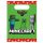 Minecraft Green papír ajándéktasak, ajándékzacskó 4 db-os