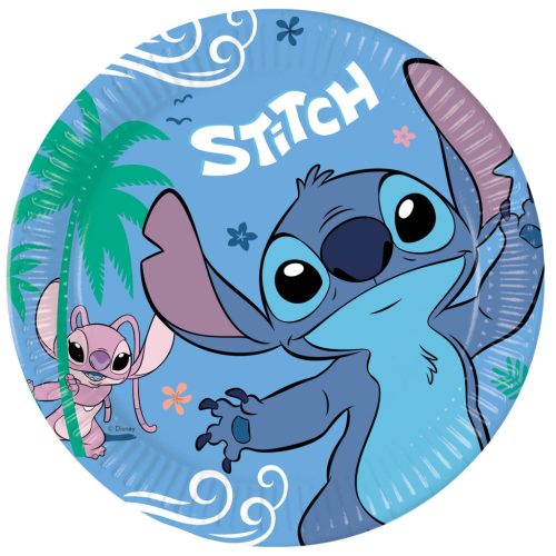 Disney Lilo és Stitch, A csillagkutya Angel papírtányér 8 db-os 23 cm FSC