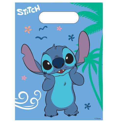 Disney Lilo és Stitch, A csillagkutya Angel műanyag ajándéktasak, ajándékzacskó 6 db-os