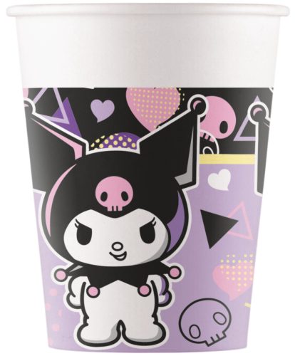 Hello Kitty Kuromi Pop Art papír pohár 8 db-os 200 ml FSC