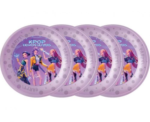 K-pop Démonvadászok Honmoon micro prémium műanyag lapostányér 4 db-os szett 21 cm