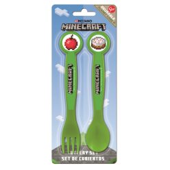 Minecraft Creeper műanyag evőeszköz készlet - 2 darabos