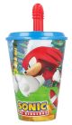 Sonic a sündisznó Adventure szívószálas pohár, műanyag 430 ml