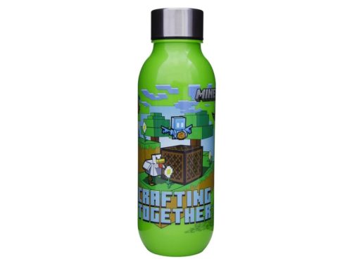 Minecraft Crafting műanyag kulacs csavaros kupakkal 640 ml