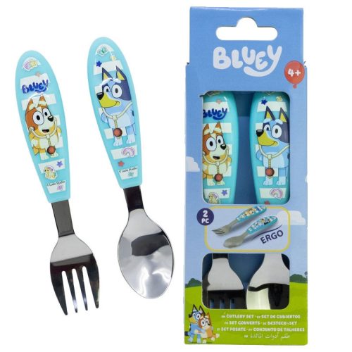 Bluey Yummy fém ergo evőeszköz készlet - 2 darabos