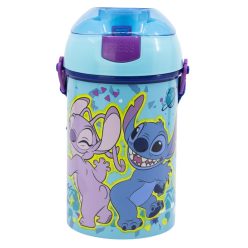  Disney Lilo és Stitch, A csillagkutya Dance műanyag szívószálas kulacs akasztóval 450 ml