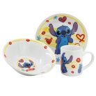 Disney Lilo és Stitch, A csillagkutya Heart porcelán étkészlet Díszdobozban