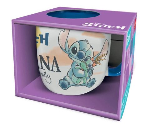 Disney Lilo és Stitch, A csillagkutya Ohana Elite porcelán bögre 380 ml (13 oz) Díszdobozban